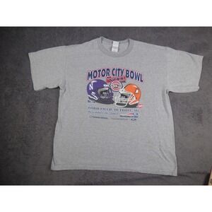 Gildan 2003 Motor City Bowl VII T-Shirt Mens XL Northwestern vs Bowling Green